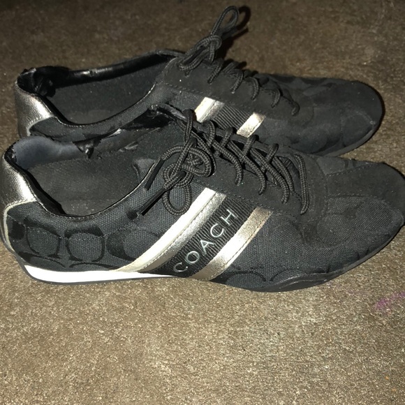 black coach sneakers